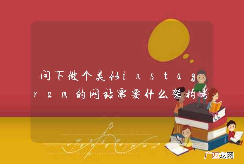 问下做个类似instagram的网站需要什么架构考虑？