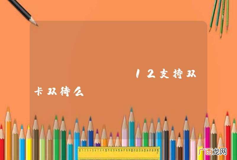 iphone 12支持双卡双待么