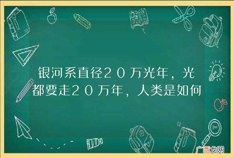 银河系直径20万光年，光都要走20万年，人类是如何测出的？