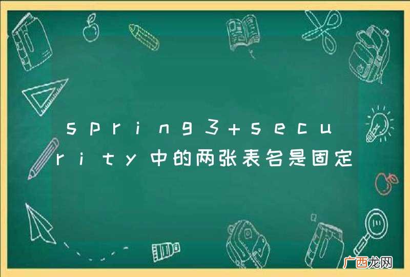 spring3 security中的两张表名是固定的么