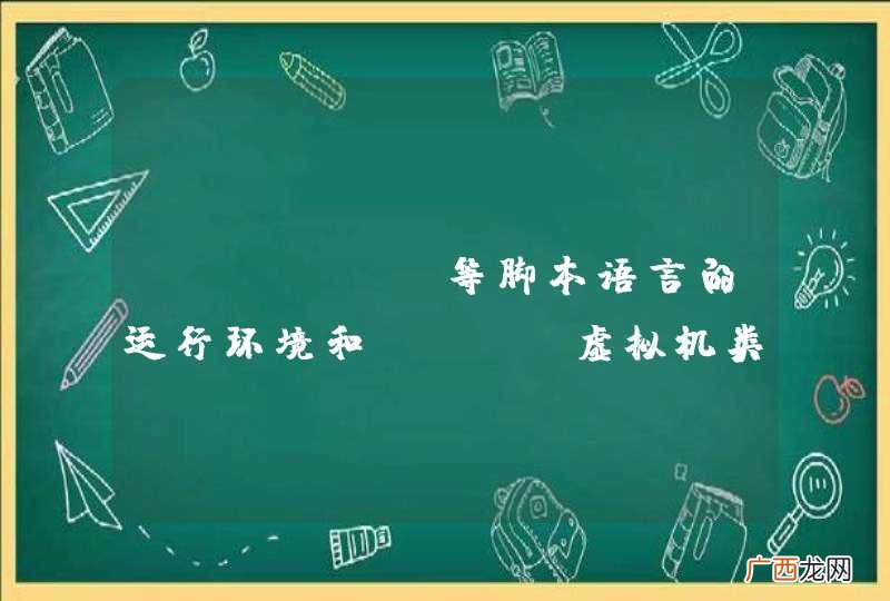 python等脚本语言的运行环境和JAVA虚拟机类似吗