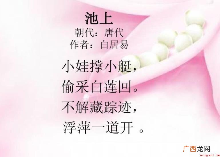 小娃撑小艇全诗是什么