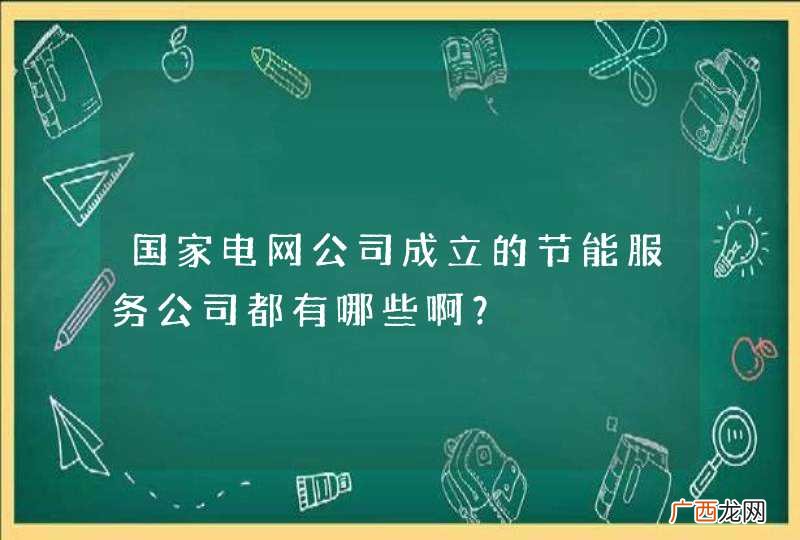 国家电网公司成立的节能服务公司都有哪些啊？