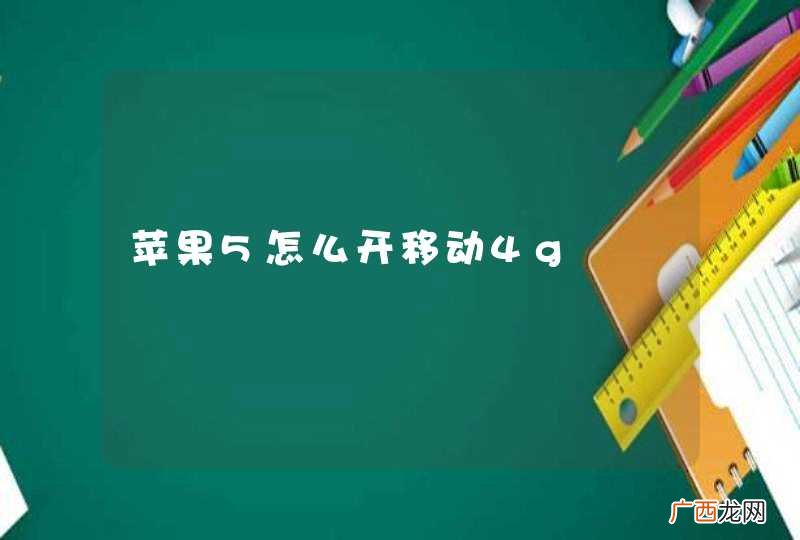 苹果5怎么开移动4g
