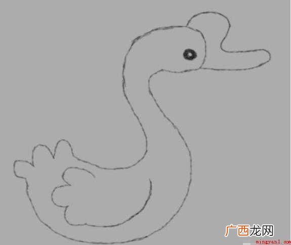鹅的简笔画怎么画 大鹅画出一个图形作为大鹅的嘴巴 鹅的简笔画怎么画