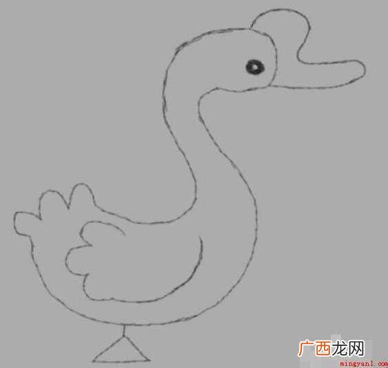 鹅的简笔画怎么画 大鹅画出一个图形作为大鹅的嘴巴 鹅的简笔画怎么画