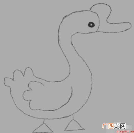 鹅的简笔画怎么画 大鹅画出一个图形作为大鹅的嘴巴 鹅的简笔画怎么画