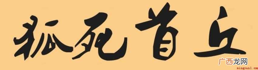 关于狐死首丘是什么意思 狐死首丘是什么意思