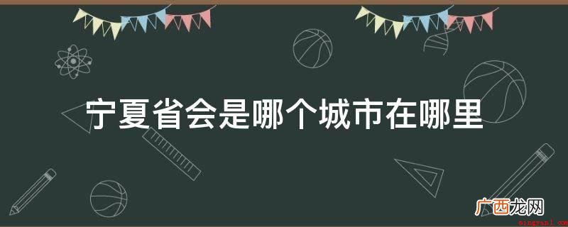 宁夏省会城市是银川吗? 宁夏省会是哪个城市在哪里