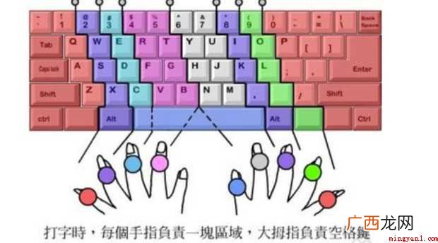 打字时如何正确放置手指