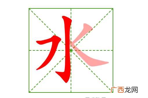 水的笔画顺序怎样写