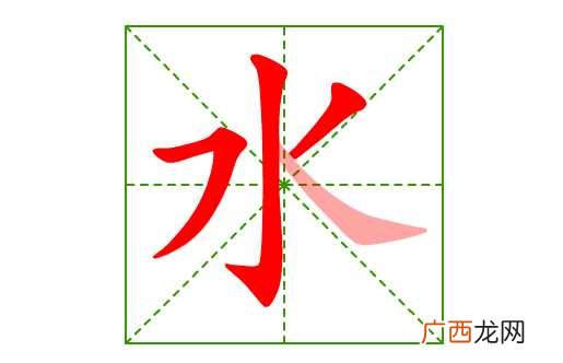 水的笔画顺序怎样写