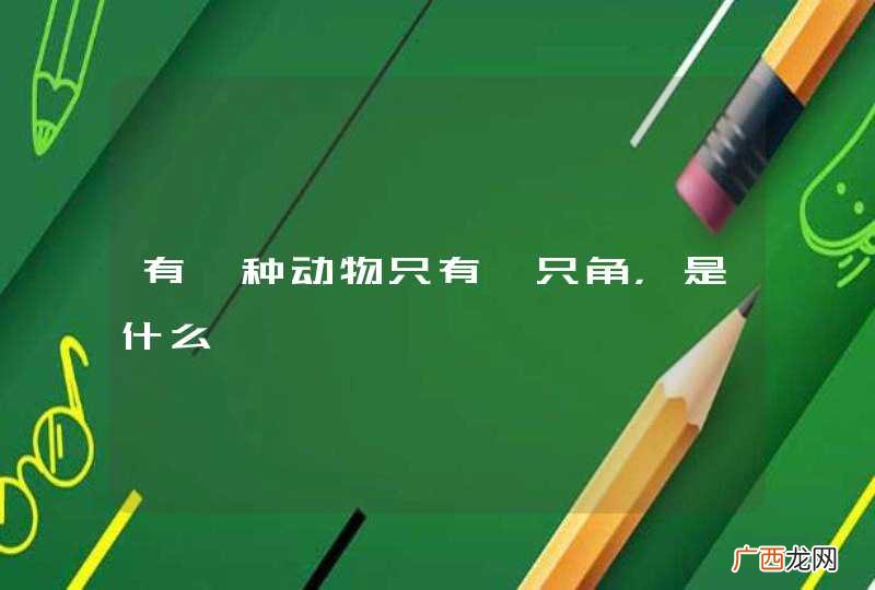 有一种动物只有一只角，是什么