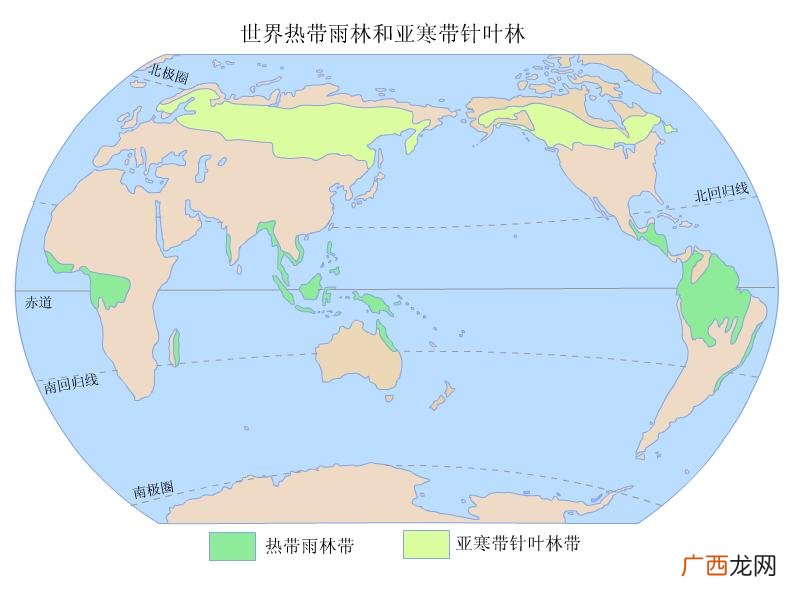 亚寒带针叶林分布地区,亚寒带针叶林分布纬度及地区？