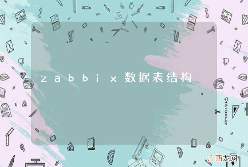 zabbix数据表结构