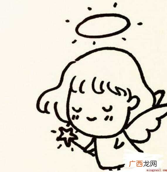 绘画一个可爱的小天使简笔画 天使简笔画怎么画
