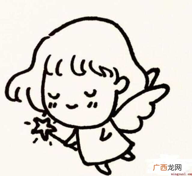 绘画一个可爱的小天使简笔画 天使简笔画怎么画