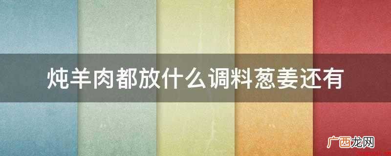 羊肉4斤葱姜适量八角适量枸杞子适量、罗汉果2个 炖羊肉都放什么调料葱姜还有