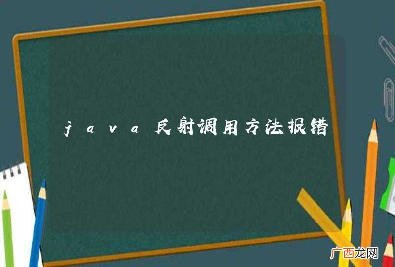 java反射调用方法报错