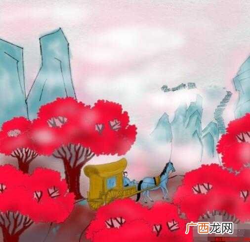 山行古诗配画简笔画怎么画