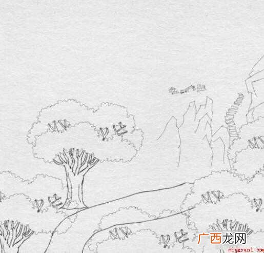 山行古诗配画简笔画怎么画