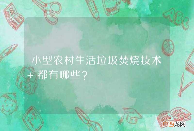 小型农村生活垃圾焚烧技术 都有哪些？