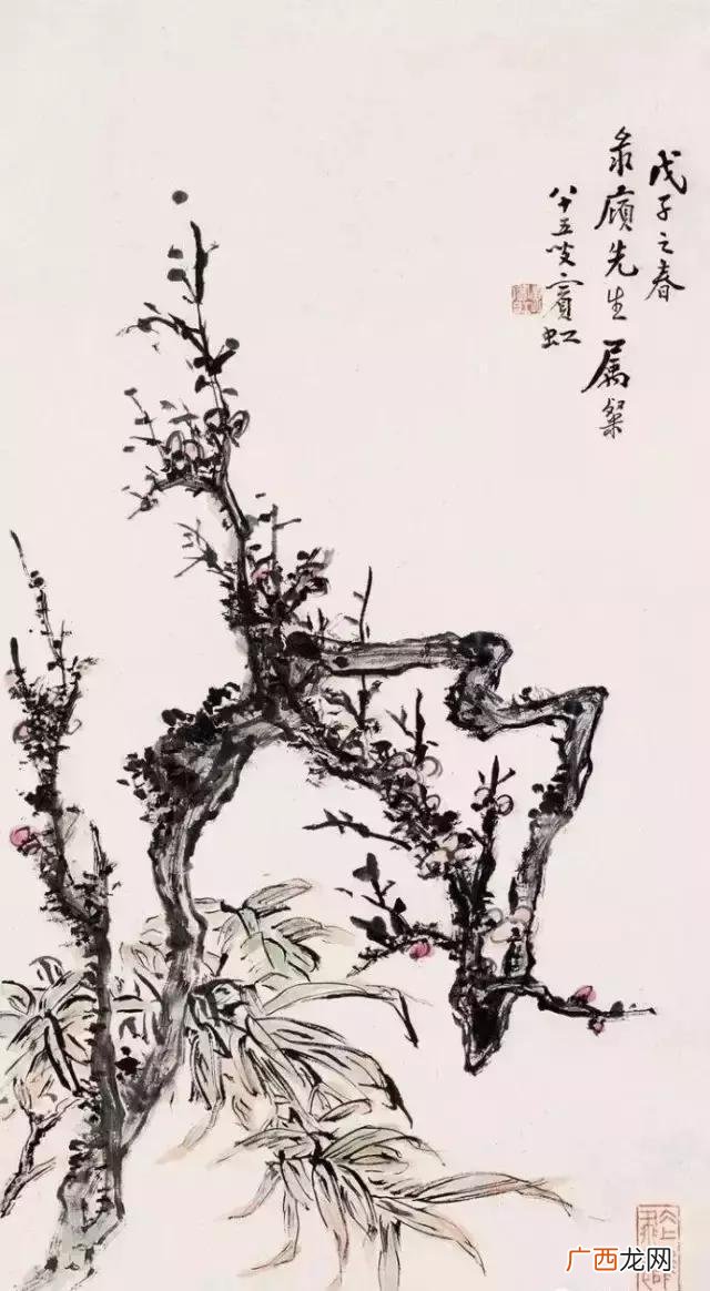 花鸟画中破墨法如何应用,墨水画怎样画花？