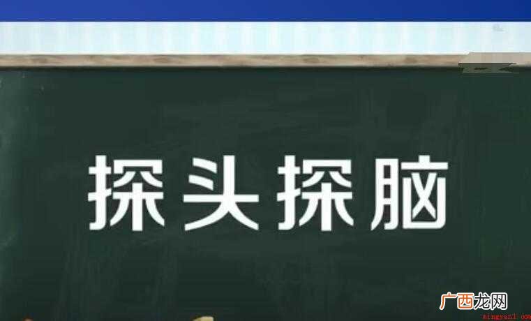 探头探脑是什么意思