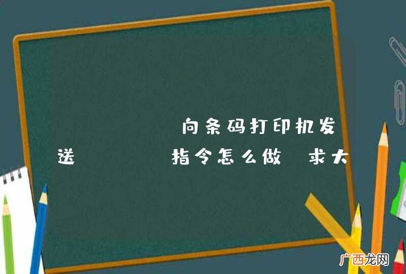 java 向条码打印机发送zepl指令怎么做，求大神