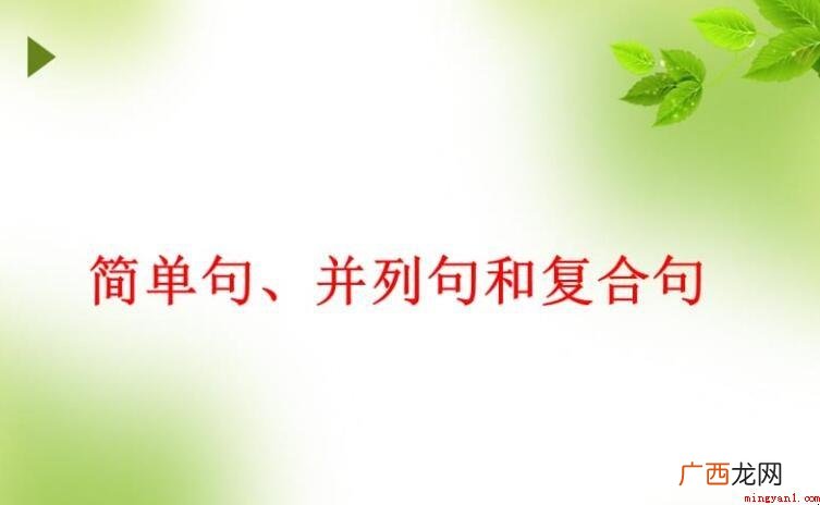 语文中复合句的类型有什么 语文中复合句的类型有哪些