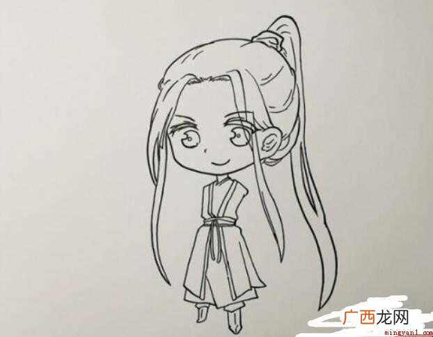 天官赐福花城简笔画怎么画