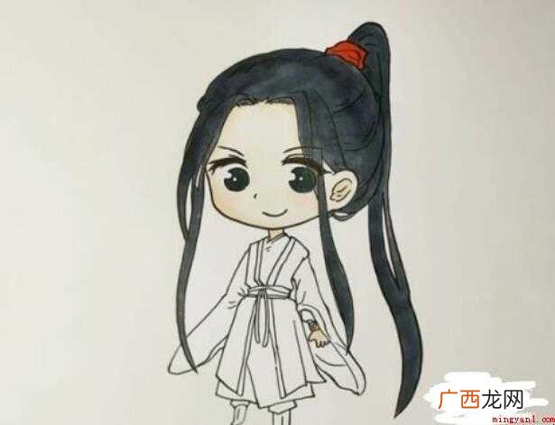 天官赐福花城简笔画怎么画