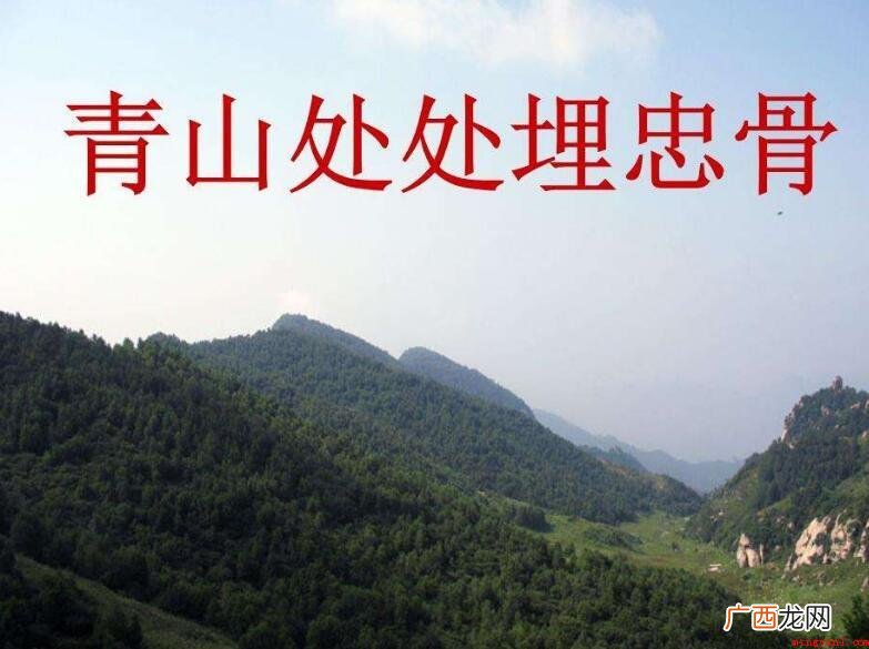 青山随处埋忠骨出自哪首诗 青山处处埋忠骨出自哪首诗