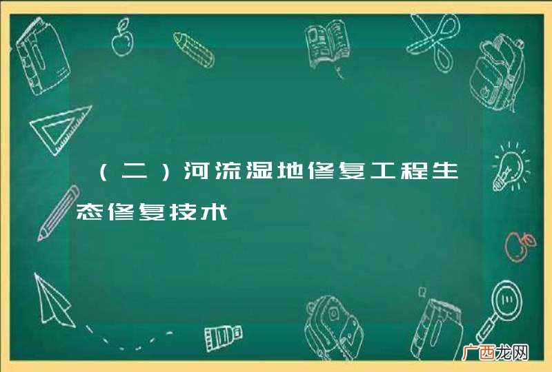 二 河流湿地修复工程生态修复技术