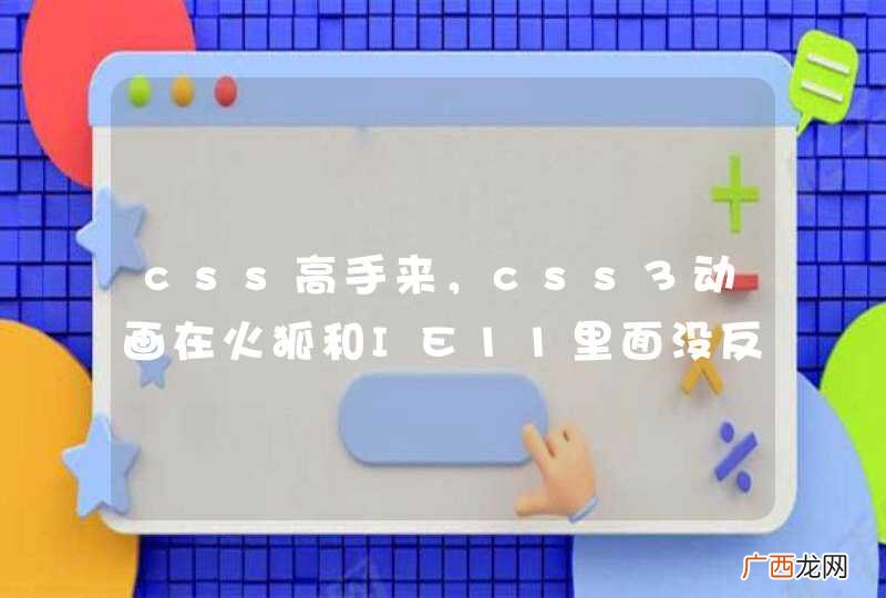 css高手来，css3动画在火狐和IE11里面没反应
