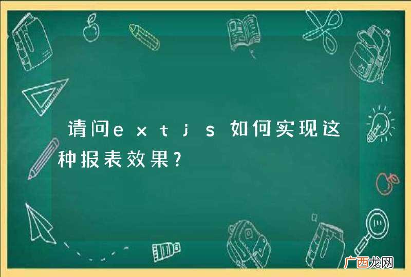 请问extjs如何实现这种报表效果？