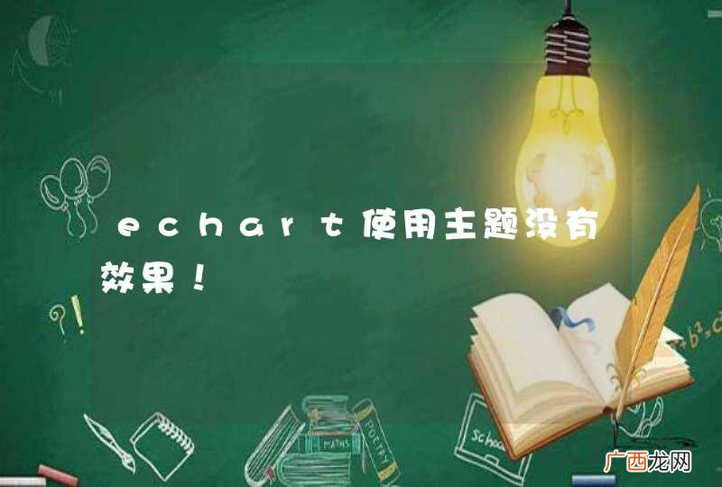 echart使用主题没有效果!