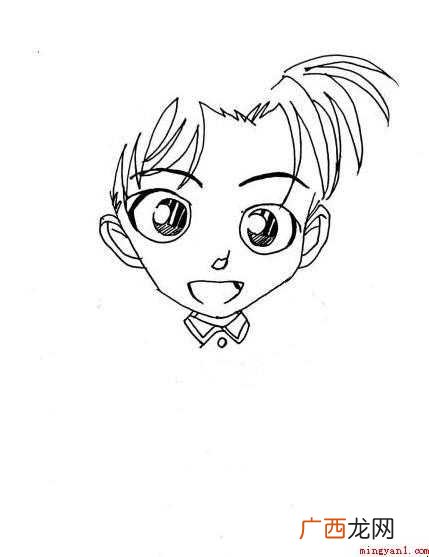 吉田步美简笔画怎么画 画出眼睛 吉田步美简笔画怎么画