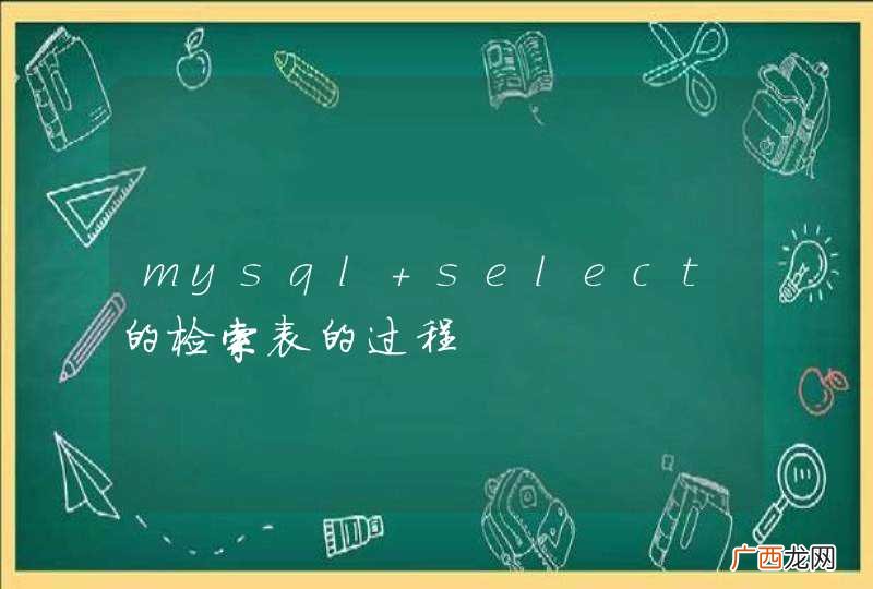 mysql select的检索表的过程