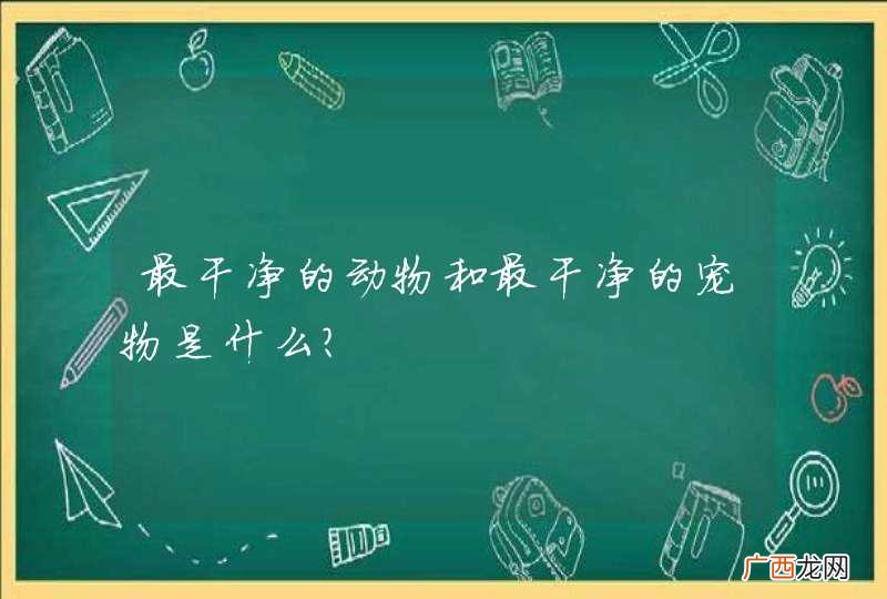 最干净的动物和最干净的宠物是什么？