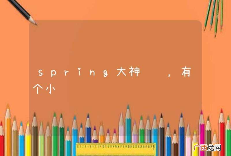 spring大神请进，有个小问题