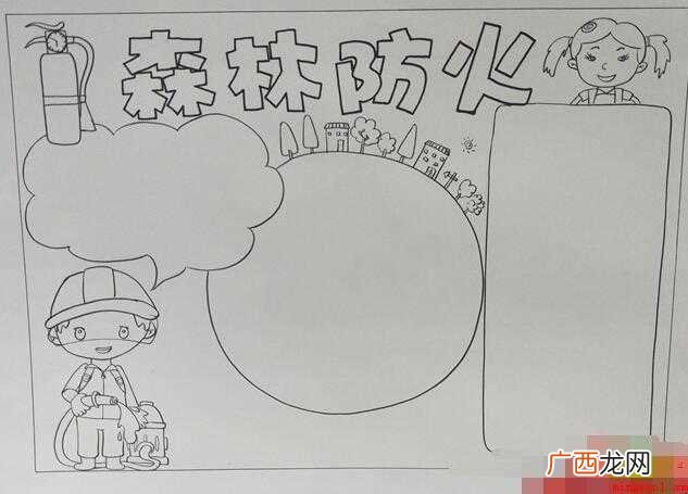 森林防火手抄报怎么画