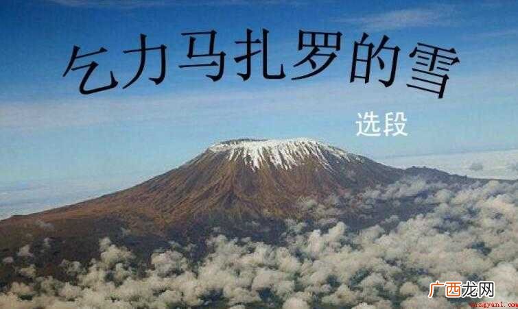 《乞力马扎罗的雪》读后感范文 《乞力马扎罗的雪》读后感怎么写