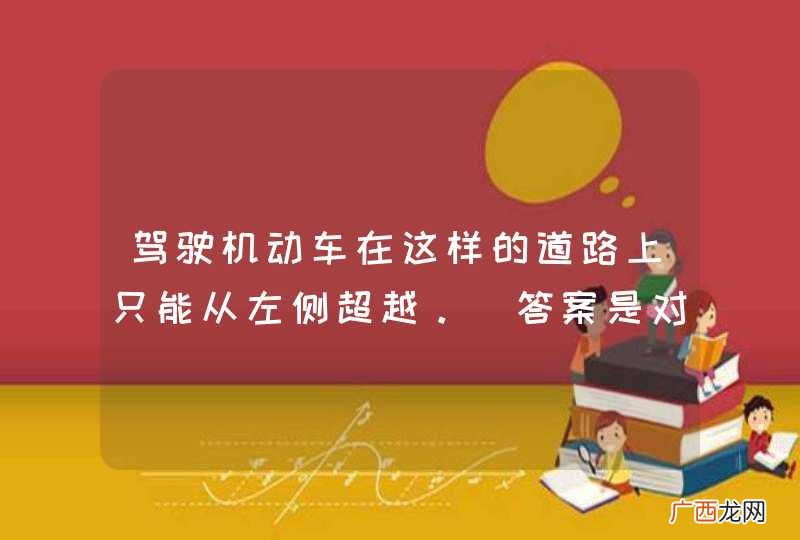 驾驶机动车在这样的道路上只能从左侧超越。_答案是对