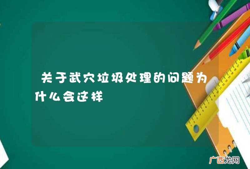 关于武穴垃圾处理的问题为什么会这样