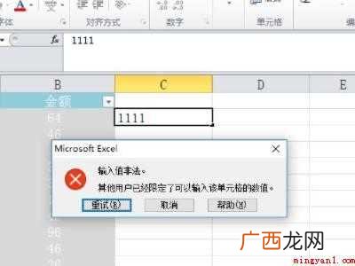 怎么取消单元格输入值非法