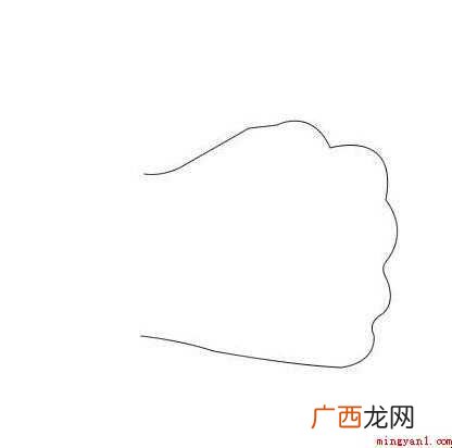 拳头简笔画怎么画 教你画出大拇指上面的轮廓 拳头简笔画怎么画