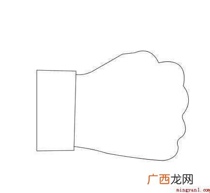 拳头简笔画怎么画 教你画出大拇指上面的轮廓 拳头简笔画怎么画