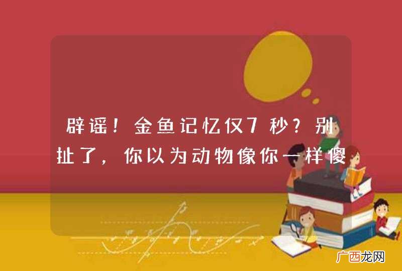 辟谣！金鱼记忆仅7秒？别扯了，你以为动物像你一样傻