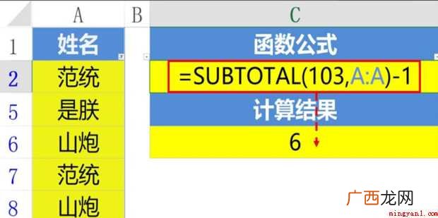 excel如何分别统计某列重复及不重复数据的个数